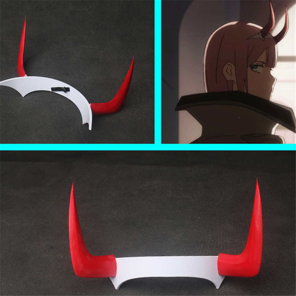 Anime Liebling im Franxx Cosplay Zero Zero 2 Code: 002 Devil Horn Headwear Stirnband Kostüm Requisiten-Takerlama